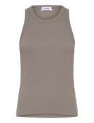Lr-Numbia Tops T-shirts & Tops Sleeveless Grey Levete Room