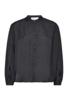 Frilla Shirt 1 Tops Shirts Long-sleeved Black Minus