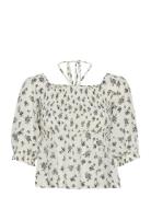 Sanviegz P Blouse Tops Blouses Short-sleeved Cream Gestuz