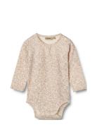 Body L/S Liv Bodies Long-sleeved Multi/patterned Wheat