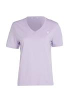 Ck Embro Badge V-Neck Tee Tops T-shirts & Tops Short-sleeved Purple Ca...