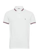 Core Tommy Tipped Slim Polo Tops Polos Short-sleeved White Tommy Hilfi...