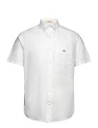 Reg Oxford Ss Shirt Tops Shirts Short-sleeved White GANT