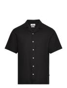 Sdallan Cuba Tops Shirts Short-sleeved Black Solid