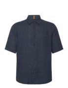 Rash_2 Tops Shirts Short-sleeved Blue BOSS