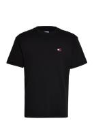 Tjm Clsc Tommy Xs Badge Tee Tops T-shirts Short-sleeved Black Tommy Je...