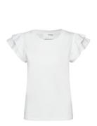 Slfcamila Ss Ruffle Tee Tops T-shirts & Tops Short-sleeved White Selec...