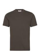 Stretch Cotton T-Shirt Tops T-shirts Short-sleeved Khaki Green Mango