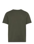 Badge T-Shirt - Gots/Vegan Tops T-shirts Short-sleeved Khaki Green Kno...