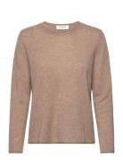 Cashmere Crew Neck Tops Knitwear Jumpers Brown Rosemunde