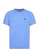 Monogram Imd Tee Tops T-shirts Short-sleeved Blue Tommy Hilfiger