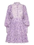 Cotton Slub Mini Dress Lyhyt Mekko Purple By Ti Mo