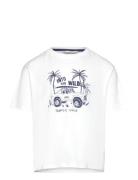 Surf Printed T-Shirt Tops T-shirts Short-sleeved White Mango