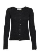 Rwlaica Cashmere Ls O-Neck Raglan C Tops Knitwear Cardigans Black Rose...