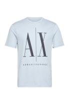 T-Shirt Tops T-shirts Short-sleeved Blue Armani Exchange