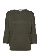 A2561, Milasz R-Neck Pullover Tops Knitwear Jumpers Khaki Green Saint ...