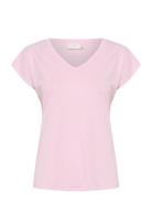 Kalise T-Shirt Tops T-shirts & Tops Short-sleeved Pink Kaffe