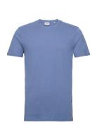 Sdrock Ss Tops T-shirts Short-sleeved Blue Solid