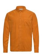 Sdjuan Ls Corduroy Tops Shirts Casual Orange Solid