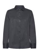 The Fitted Shirt Tops Shirts Long-sleeved Navy HUGO