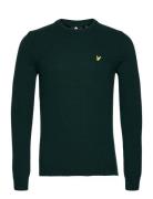 Crew Neck Lambswool Blend Jumper Tops Knitwear Round Necks Green Lyle ...