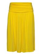 Skirt Polvipituinen Hame Yellow Rosemunde