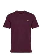 Plain T-Shirt Tops T-shirts Short-sleeved Purple Lyle & Scott