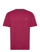 Plain T-Shirt Tops T-shirts Short-sleeved Burgundy Lyle & Scott
