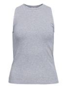 Objjamie S/L Tank Top Tops T-shirts & Tops Sleeveless Grey Object