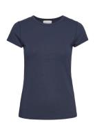 16 The Modal Tee Tops T-shirts & Tops Short-sleeved Navy My Essential ...