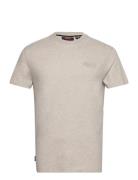 Essential Logo Emb Tee Tops T-shirts Short-sleeved Cream Superdry