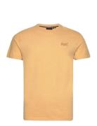 Essential Logo Emb Tee Tops T-shirts Short-sleeved Yellow Superdry