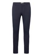 Tofrederic Bottoms Trousers Chinos Navy Solid