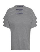Essential Triple Pack T-Shirt Tops T-shirts Short-sleeved Grey Superdr...