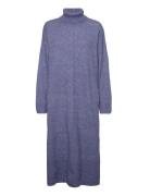 Objabbie L/S Knit Dress Pb12 Polvipituinen Mekko Blue Object