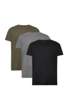 Majermane 3-Pack Tops T-shirts Short-sleeved Black Matinique