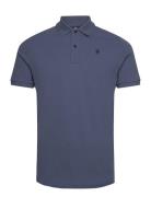 Dunda Slim Polo S\S Tops Polos Short-sleeved Blue G-Star RAW