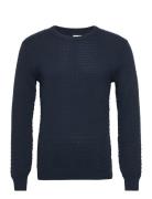 Sdclive Ls Tops Knitwear Round Necks Navy Solid