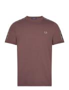 Taped Ringer T-Shirt Tops T-shirts Short-sleeved Brown Fred Perry