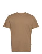 Slhaspen Ss O-Neck Tee W Tops T-shirts Short-sleeved Brown Selected Ho...