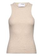 Slfanna O-Neck Tank Top Noos Tops T-shirts & Tops Sleeveless Beige Sel...