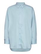 Savannapw Sh Tops Shirts Long-sleeved Blue Part Two