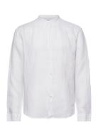 Slhregkylian-Linen Shirt Ls Band B Tops Shirts Casual White Selected H...