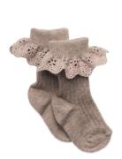 Lisa Socks - Lace Sukat Brown Mp Denmark