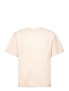 Crew T-Shirt Tops T-shirts Short-sleeved Cream Les Deux