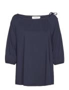 T-Shirt Tops Blouses Long-sleeved Blue Rosemunde