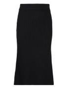 Objmalena Knit Skirt Polvipituinen Hame Black Object