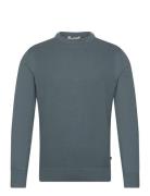 Structured C Tops Knitwear Round Necks Navy Tom Tailor