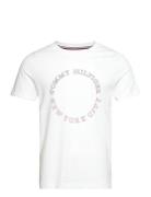 Monotype Roundle Tee Tops T-shirts Short-sleeved White Tommy Hilfiger
