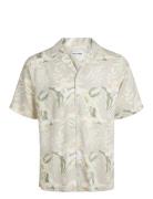 Jjjeff Floral Aop Resort Shirt Ss Tops Shirts Short-sleeved Beige Jack...